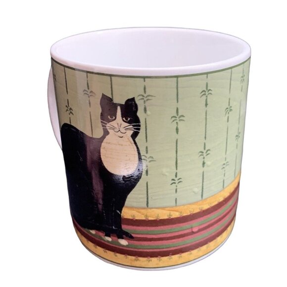 Warren Kimble Cat Collection Sakura Oneida Coffee Cup Mug Tuxedo Tuxi - Picture 2 of 7